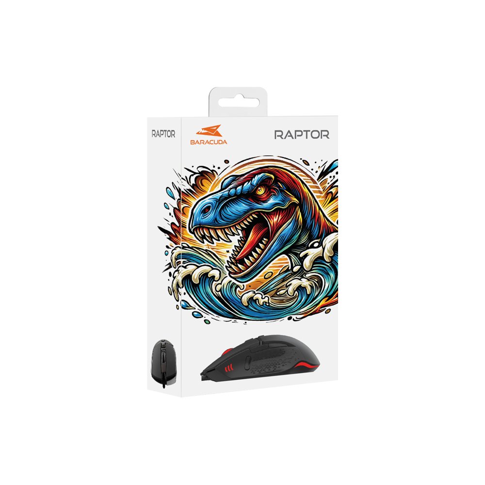 Baracuda RAPTOR RGB | Bedrade Gaming Muis | USB-A | 6400 DPI | Zwart 8 Baracuda RAPTOR RGB | Bedrade Gaming Muis | USB-A | 6400 DPI | Zwart - Afbeelding 8