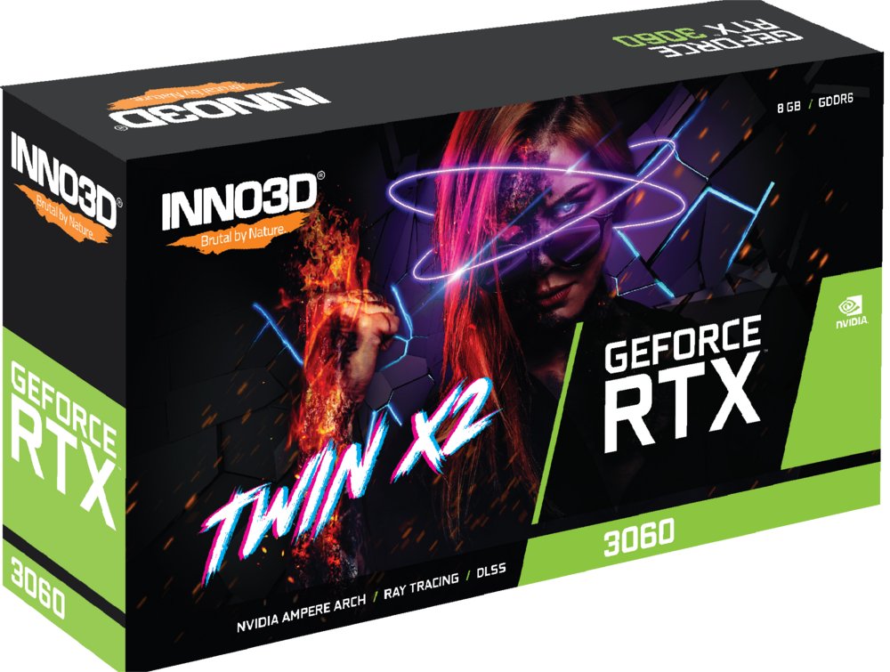 Inno3D GeForce RTX 3060 Twin X2 | 8GB GDDR6 VRAM | Videokaart | GPU | Nvidia 2 Inno3D GeForce RTX 3060 Twin X2 | 8GB GDDR6 VRAM | Videokaart | GPU | Nvidia - Afbeelding 2