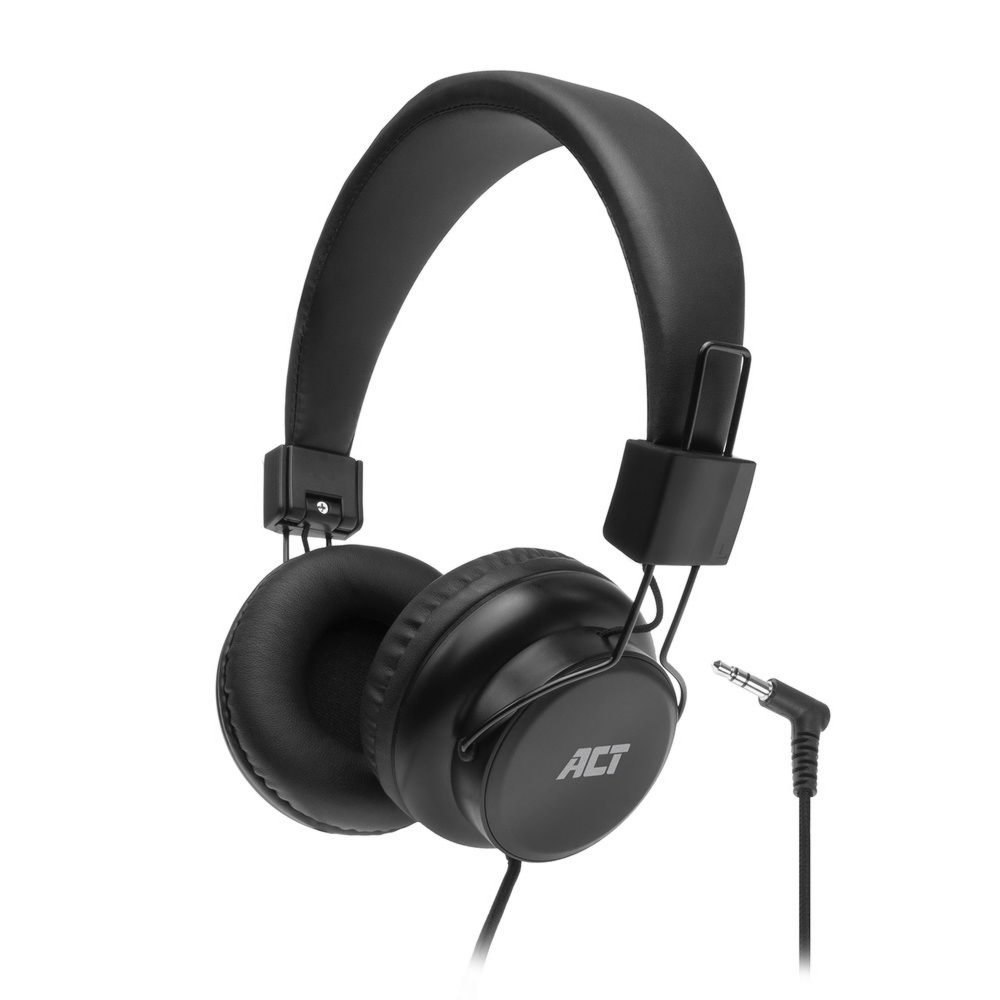 ACT AC9300 | On-Ear Bedrade 3,5mm Koptelefoon | Zwart 1 ACT AC9300 | On-Ear Bedrade 3
