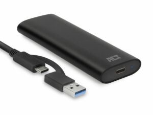 ACT AC1615 | USB-C M.2 NVMe/PCIe SSD Behuizing | Tool-Free | Aluminium | USB 3.2 Gen2 (10 Gbps)