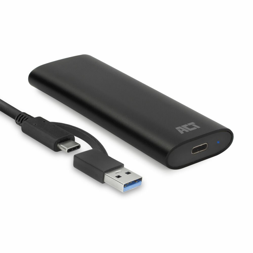 ACT AC1615 | USB-C M.2 NVMe/PCIe SSD Behuizing | Tool-Free | Aluminium | USB 3.2 Gen2 (10 Gbps) 1 ACT AC1615 | USB-C M.2 NVMe/PCIe SSD Behuizing | Tool-Free | Aluminium | USB 3.2 Gen2 (10 Gbps)