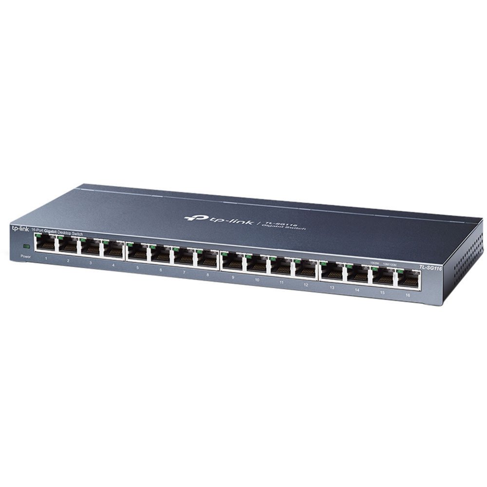 TL-SG116E | 16-poorts Gigabit Easy Smart Switch | QoS/VLAN/IGMP Snooping | Plug-and-play | Metalen behuizing 1 TL-SG116E | 16-poorts Gigabit Easy Smart Switch | QoS/VLAN/IGMP Snooping | Plug-and-play | Metalen behuizing