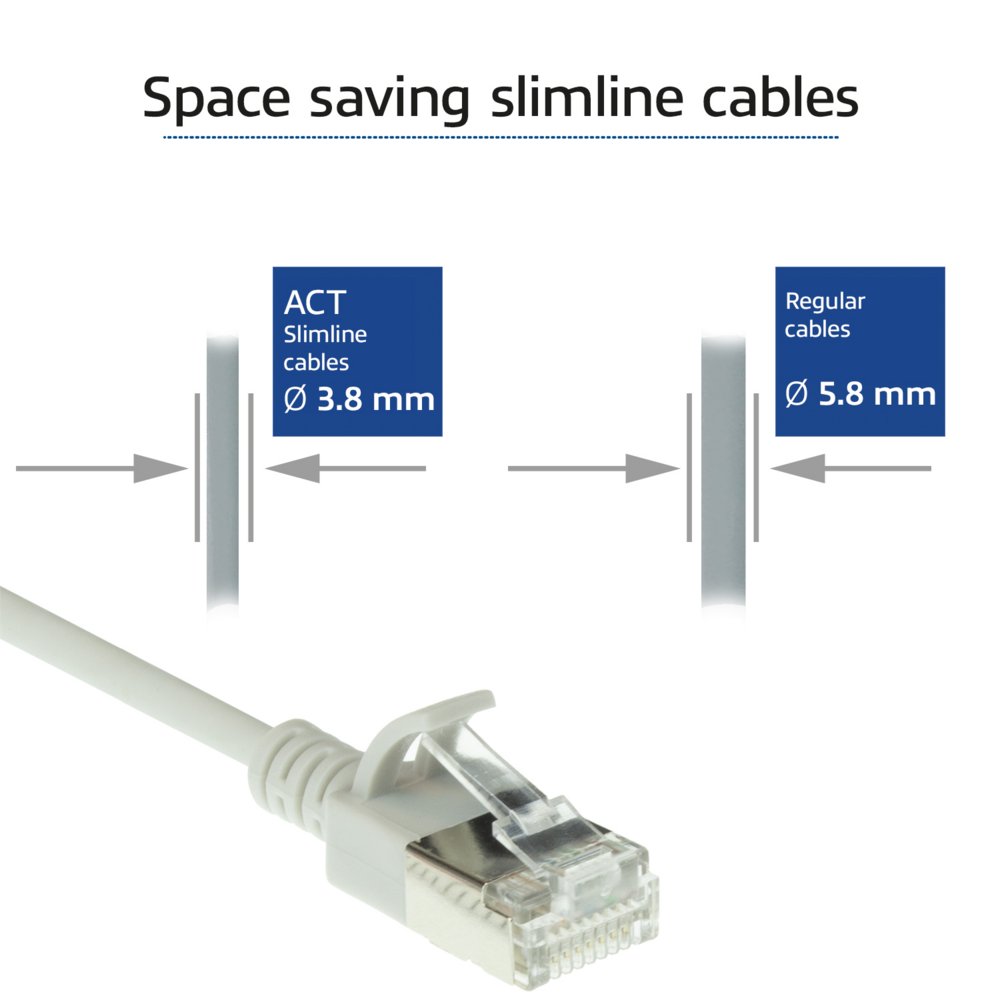 ACT netwerkkabel | Cat6a | U/FTP (STP) | 5 m | Grijs | DC7005 3 ACT netwerkkabel | Cat6a | U/FTP (STP) | 5 m | Grijs | DC7005 - Afbeelding 3