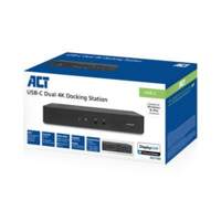 ACT AC7160 | 4K Docking Station & Poortreplicator | USB-C 3.2 Gen 2 | Zwart 3 ACT AC7160 | 4K Docking Station & Poortreplicator | USB-C 3.2 Gen 2 | Zwart - Afbeelding 3