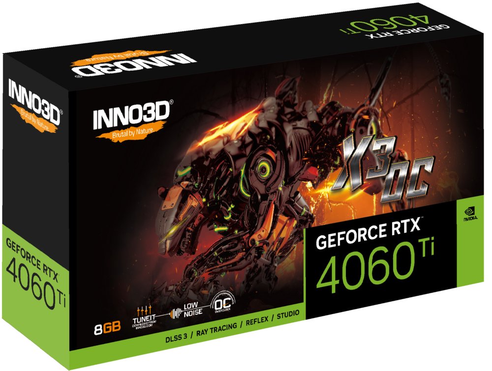 Inno3D GeForce RTX 4060 Ti X3 OC | 8GB GDDR6 VRAM | Videokaart | GPU | Nvidia 2 Inno3D GeForce RTX 4060 Ti X3 OC | 8GB GDDR6 VRAM | Videokaart | GPU | Nvidia - Afbeelding 2