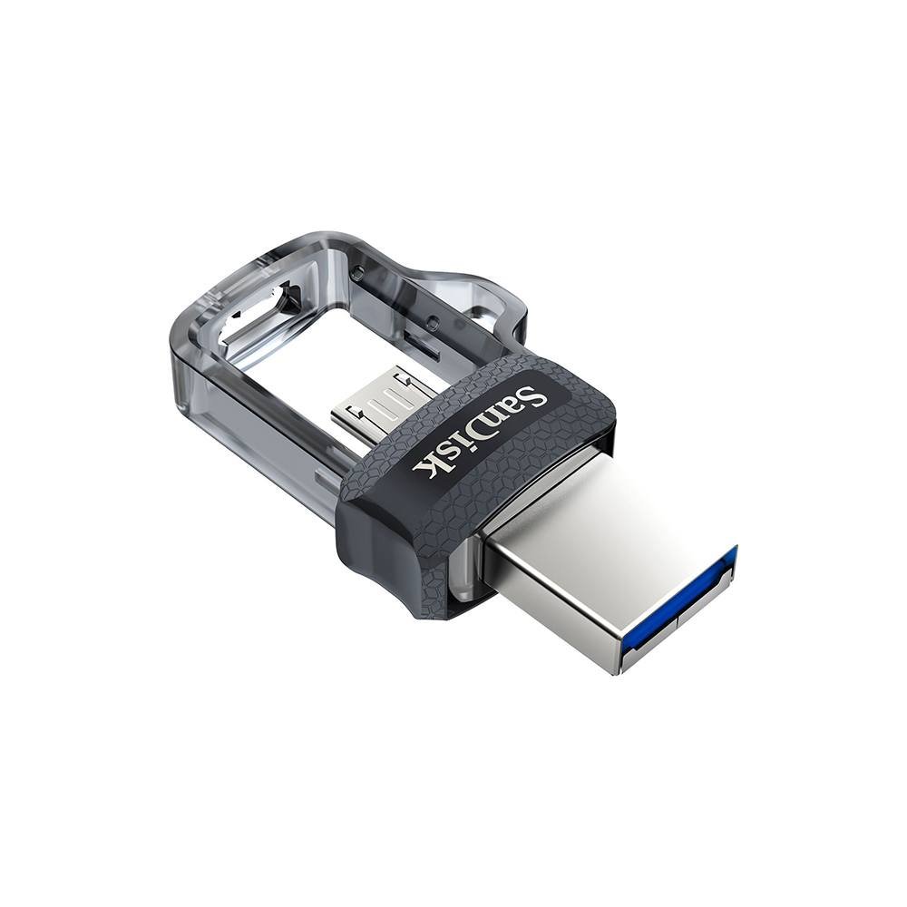 SanDisk Ultra Dual m3.0 | 128GB USB Flash Drive | USB Type-A / Micro-USB 3.2 Gen 1 (3.1 Gen 1) | Zwart, Zilver, Transparant 1 SanDisk Ultra Dual m3.0 | 128GB USB Flash Drive | USB Type-A / Micro-USB 3.2 Gen 1 (3.1 Gen 1) | Zwart