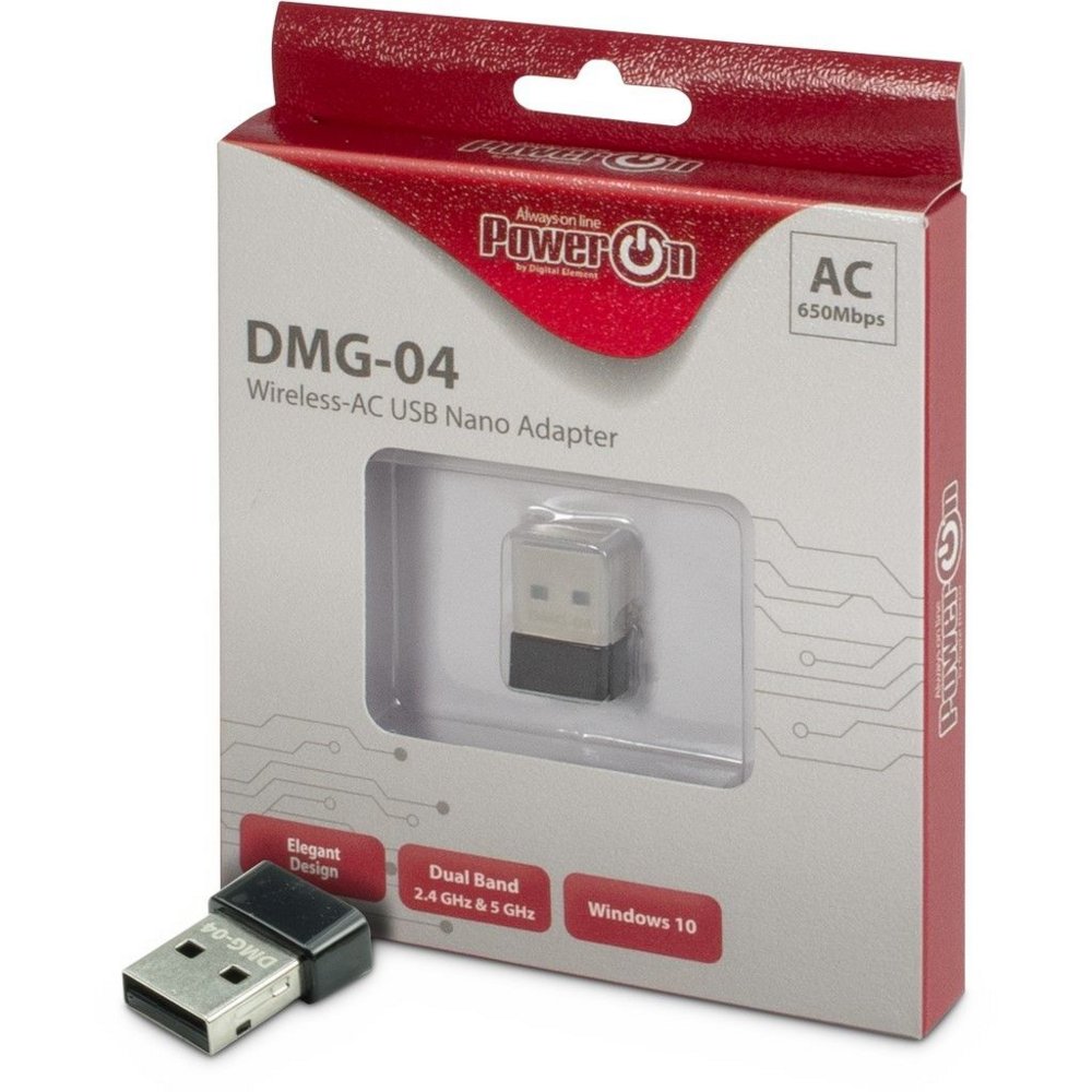 Inter-Tech DMG-04 | Wi-Fi 5 USB Nano Adapter | 433 Mbps (5 GHz) / 200 Mbps (2,4 GHz) | USB 2.0 | Zwart 1 Inter-Tech DMG-04 | Wi-Fi 5 USB Nano Adapter | 433 Mbps (5 GHz) / 200 Mbps (2