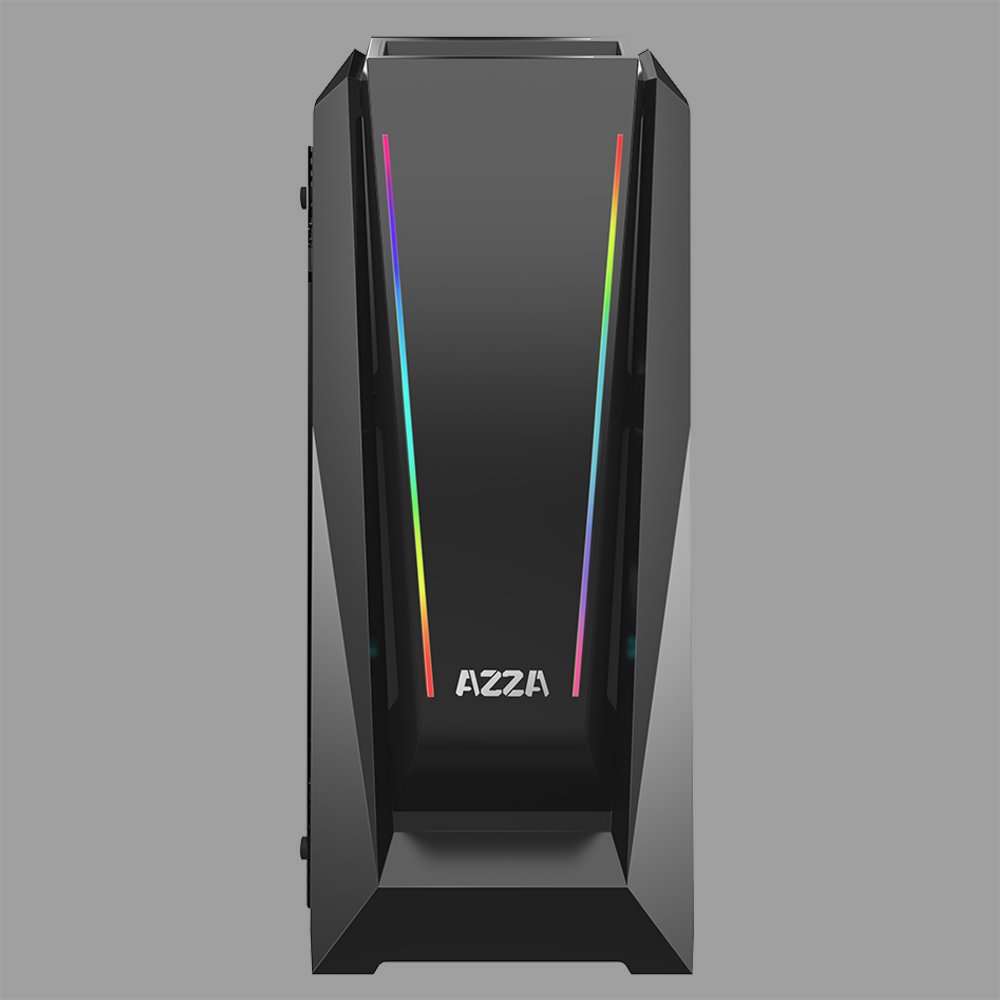 Azza Chroma 410A RGB | Midi Tower Case | Zwart 4 Azza Chroma 410A RGB | Midi Tower Case | Zwart - Afbeelding 4