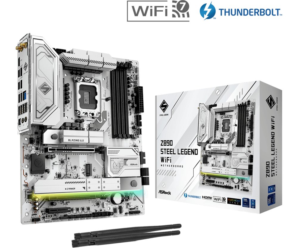 ASRock Z890 Steel Legend WiFi | Socket LGA 1851 | Intel Z890 | 4xDDR5 | ATX | Moederbord 1 ASRock Z890 Steel Legend WiFi | Socket LGA 1851 | Intel Z890 | 4xDDR5 | ATX | Moederbord
