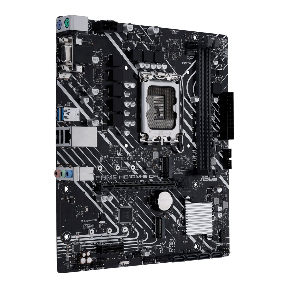 ASUS PRIME H610M-E D4-CSM | Socket LGA 1700 | Intel H610 | 2xDDR4 | Micro-ATX | Moederbord 2 ASUS PRIME H610M-E D4-CSM | Socket LGA 1700 | Intel H610 | 2xDDR4 | Micro-ATX | Moederbord - Afbeelding 2