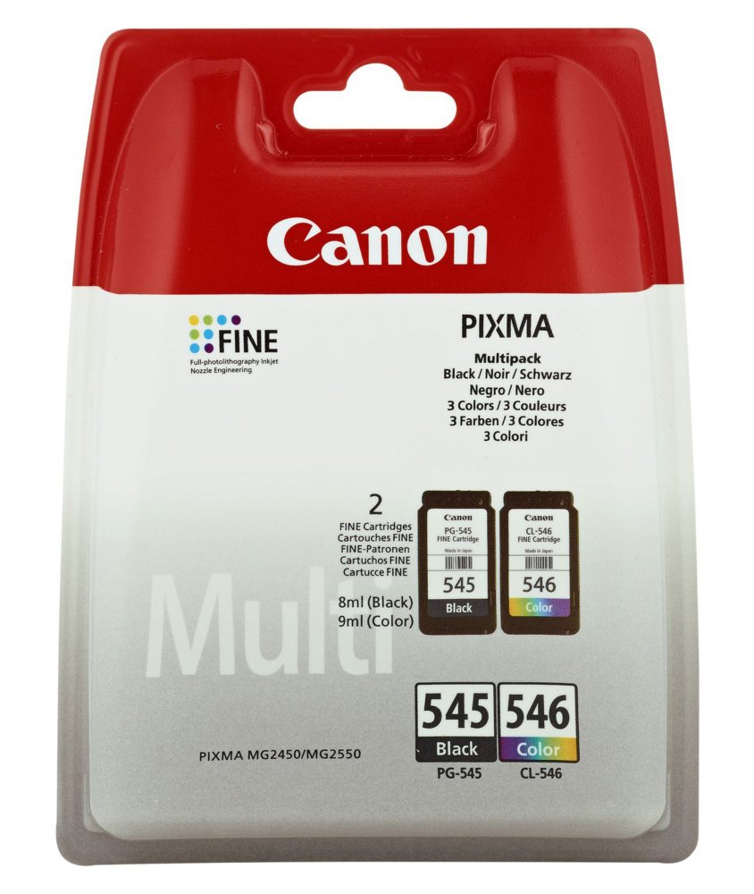 Canon PG-545 / CL-546 Multipack | Inktcartridges | Origineel | Zwart + Cyaan, Magenta, Geel | 2 stuks 1 Canon PG-545 / CL-546 Multipack | Inktcartridges | Origineel | Zwart + Cyaan