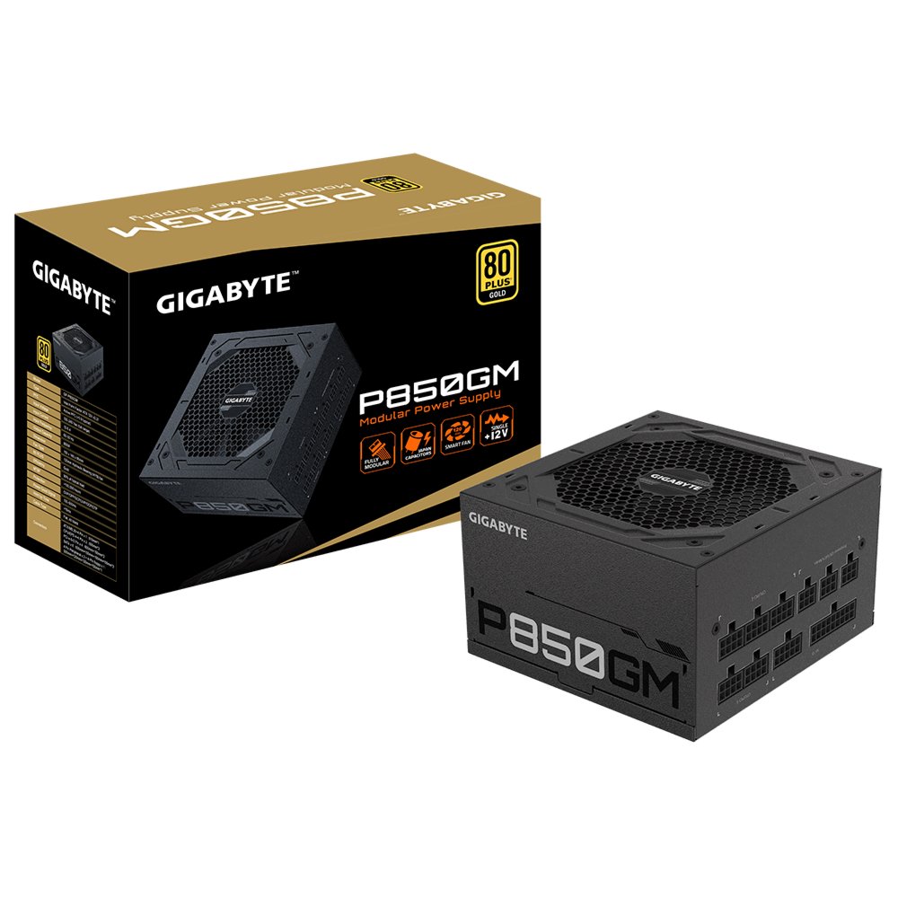 Gigabyte P850GM | 850W ATX Voeding (20+4 pin) | Zwart 7 Gigabyte P850GM | 850W ATX Voeding (20+4 pin) | Zwart - Afbeelding 7