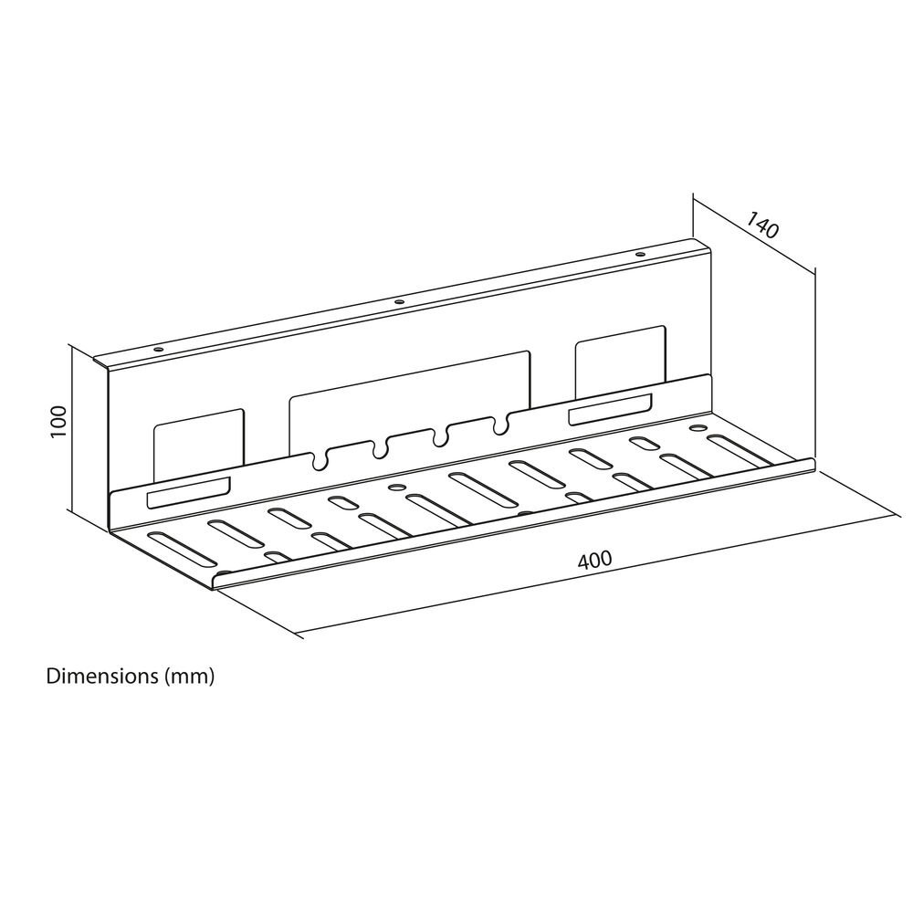 ACT Kabelgoot voor onder bureau | 40 cm | Staal 2 ACT Kabelgoot voor onder bureau | 40 cm | Staal - Afbeelding 2