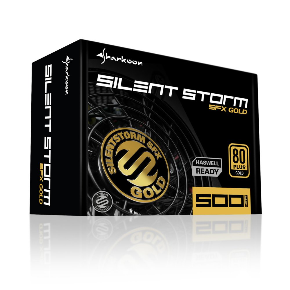 Sharkoon SilentStorm SFX | 500 Watt Gold ATX PSU | Modulair | Power Supply | Voeding 6 Sharkoon SilentStorm SFX | 500 Watt Gold ATX PSU | Modulair | Power Supply | Voeding - Afbeelding 6
