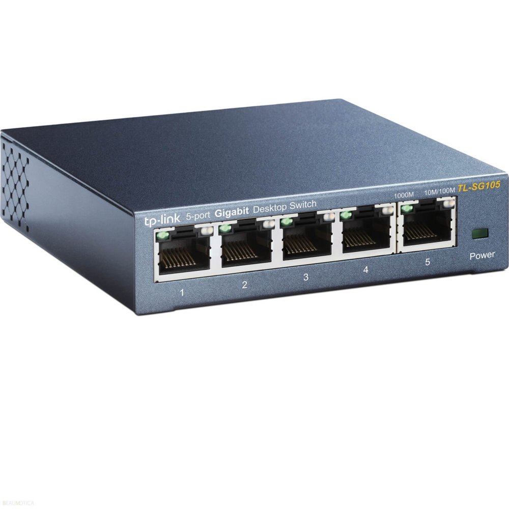 TP-Link TL-SG105 | Unmanaged Switch | 5 Poorten | Gigabit Ethernet (10/100/1000 Mbps) | Zwart 1 TP-Link TL-SG105 | Unmanaged Switch | 5 Poorten | Gigabit Ethernet (10/100/1000 Mbps) | Zwart