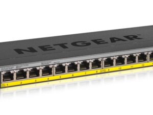 NETGEAR GS116LP | Unmanaged Switch | 16 Poorten | Gigabit Ethernet (10/100/1000 Mbps) | PoE | Zwart