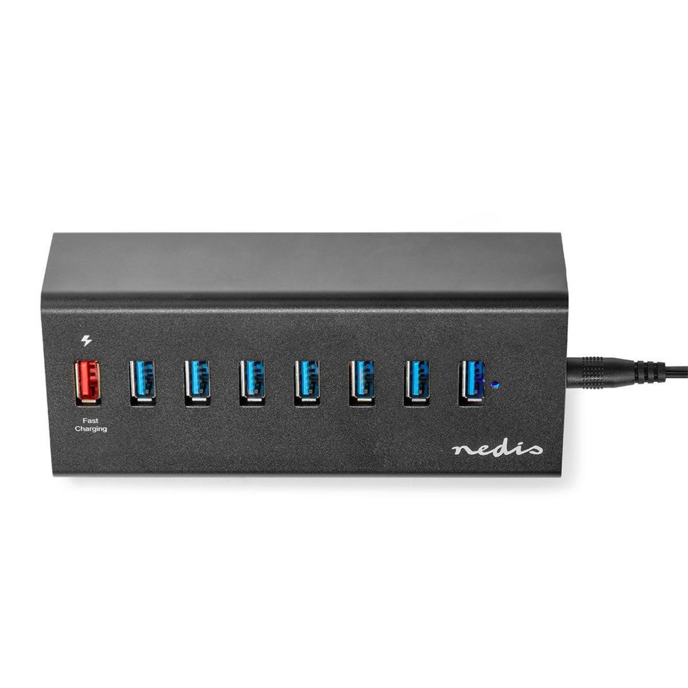 Nedis UHUBUP3810BK interface hub USB 3.2 Gen 1 (3.1 Gen 1) | 8 poorten | Zwart 4 Nedis UHUBUP3810BK interface hub USB 3.2 Gen 1 (3.1 Gen 1) | 8 poorten | Zwart - Afbeelding 4