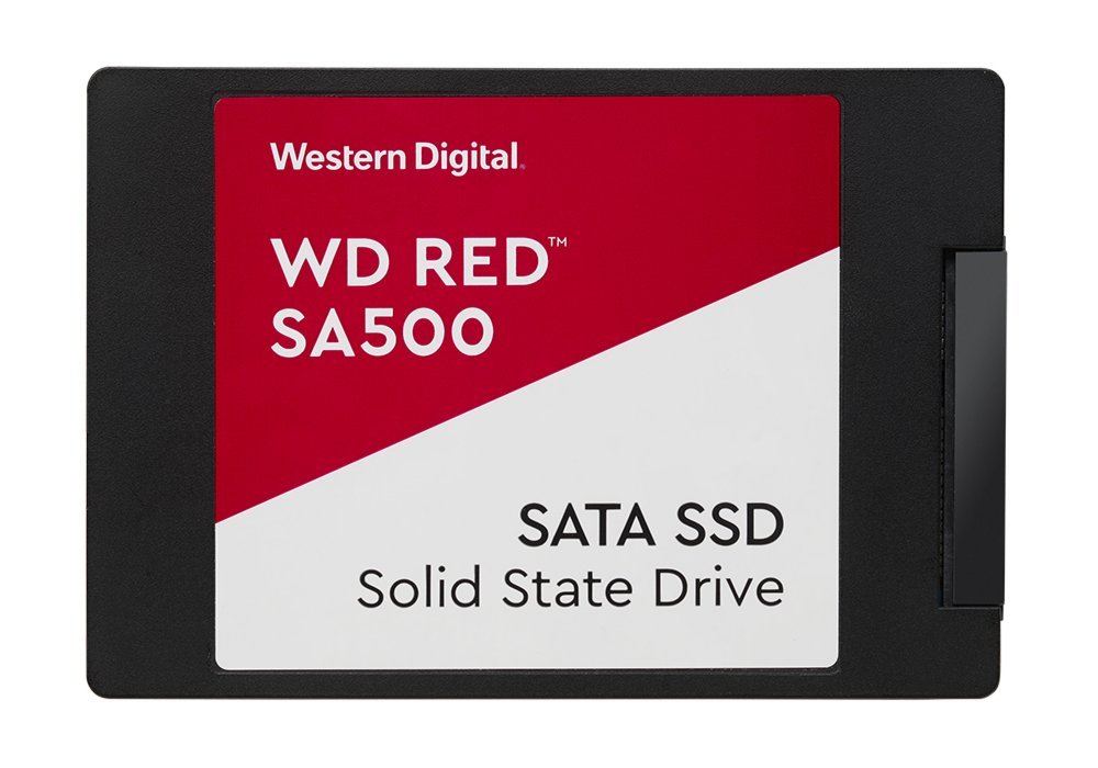 Western Digital Red | 500GB SATA SSD | 2.5'' | 560MB/s 1 Western Digital Red SA500 | 1TB SATA SSD | 2.5'' | 560MB/s Lezen | 530MB/s Schrijven