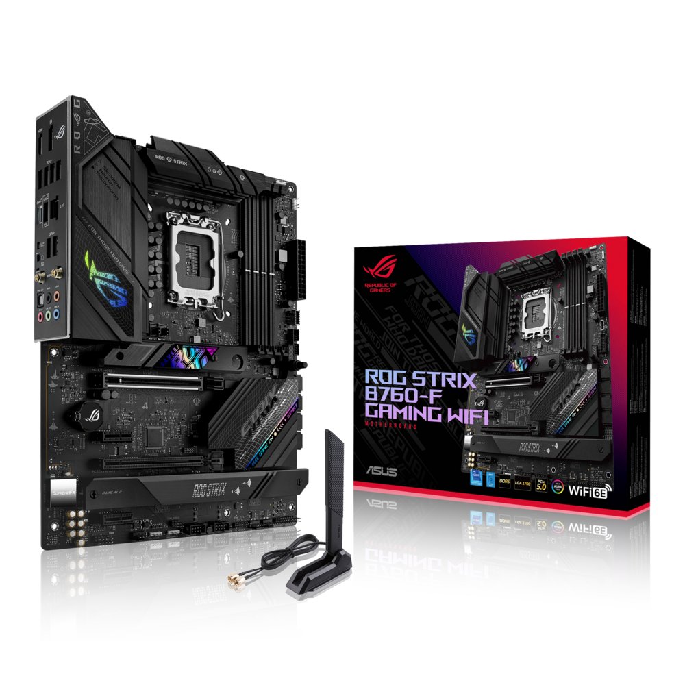 ASUS ROG STRIX B760-F GAMING WIFI | Socket LGA 1700 | Intel B760 | 4xDDR5 | ATX | Moederbord 6 ASUS ROG STRIX B760-F GAMING WIFI | Socket LGA 1700 | Intel B760 | 4xDDR5 | ATX | Moederbord - Afbeelding 6