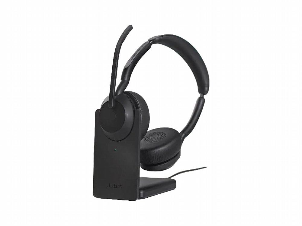 Jabra Evolve2 55 Link380a MS Stereo | Bluetooth Headset (ANC) | USB-A Dongle | Oplaadstandaard | Zwart 2 Jabra Evolve2 55 Link380a MS Stereo | Bluetooth Headset (ANC) | USB-A Dongle | Oplaadstandaard | Zwart - Afbeelding 2