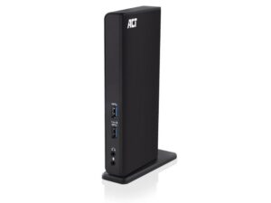 ACT AC7049 | USB-C/A Multiport Docking Station | 2x HDMI (2048x1152) + Ethernet + 6x USB + Audio | Zwart