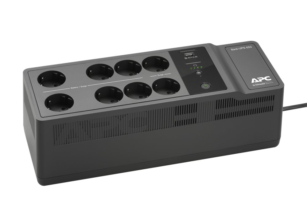 APC Back-UPS BE650G2-GR | 650 VA / 400 W | 8x Schuko Stopcontacten | 1x USB-A Oplaadpoort | LED-statusindicator | Vervangbare Batterij | Compacte Tower UPS 11 APC Back-UPS BE650G2-GR | 650 VA / 400 W | 8x Schuko Stopcontacten | 1x USB-A Oplaadpoort | LED-statusindicator | Vervangbare Batterij | Compacte Tower UPS - Afbeelding 11