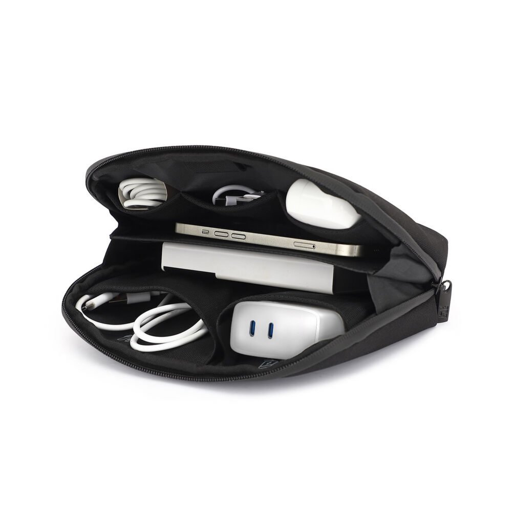 ACT AC8501 | Hand- & Schoudertas | Gerecycled PET (rPET) | Unisex | Zwart 4 ACT AC8501 | Hand- & Schoudertas | Gerecycled PET (rPET) | Unisex | Zwart - Afbeelding 4
