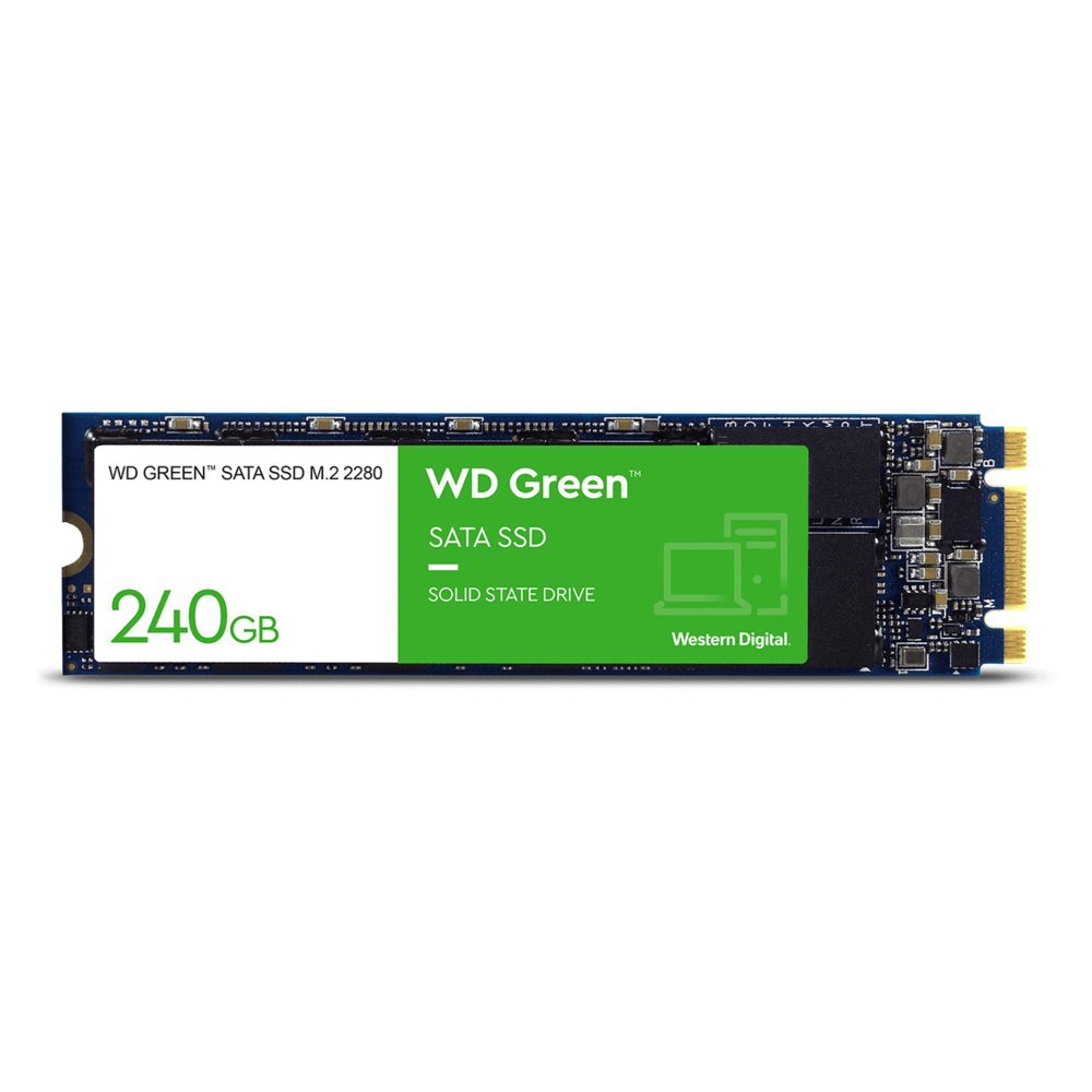 Western Digital Green | 240GB SATA SSD | M.2 | 545MB/s Lezen | 430MB/s Schrijven 1 Western Digital Green | 240GB SATA SSD | M.2 | 545MB/s Lezen | 430MB/s Schrijven