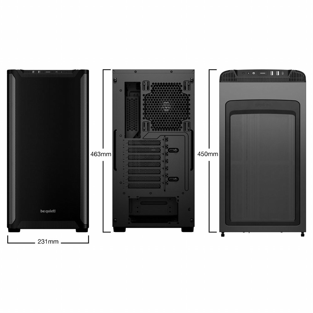 be quiet! Pure Base 501 | Midi Tower Case | Zwart 3 be quiet! Pure Base 501 | Midi Tower Case | Zwart - Afbeelding 3