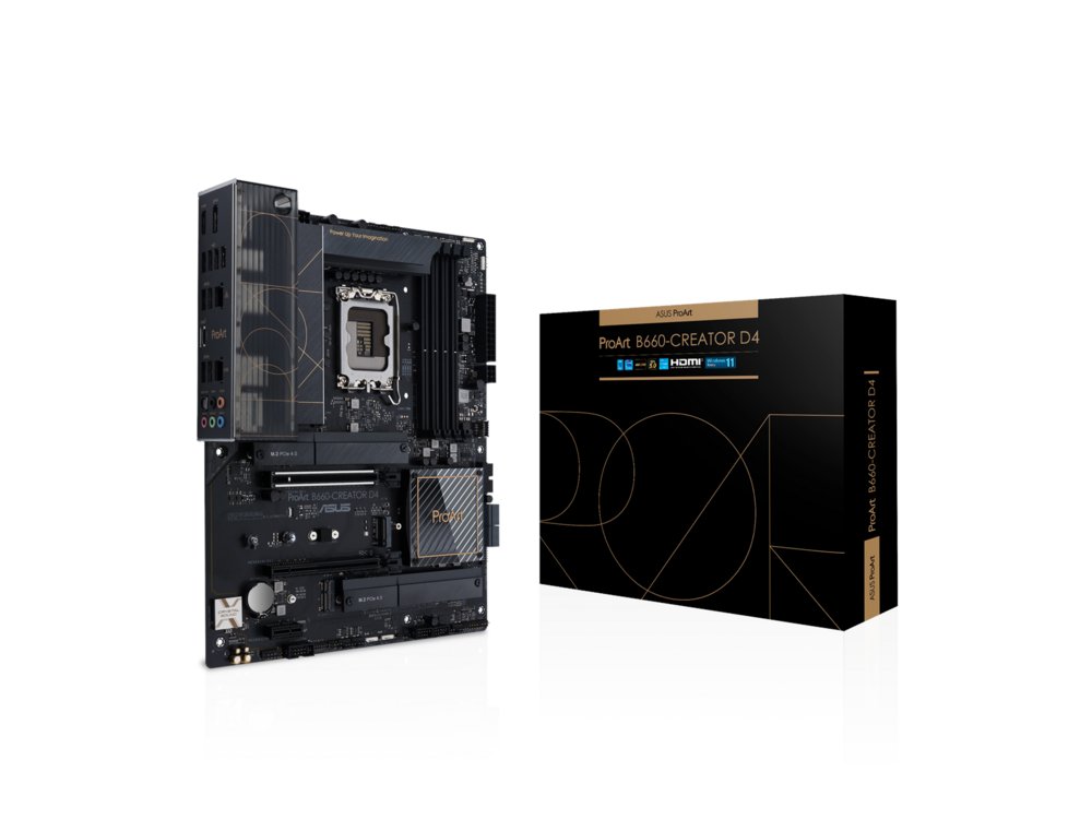 ASUS PROART B660-CREATOR D4 | Socket LGA 1700 | Intel B660 | 4xDDR4 | ATX | Moederbord 1 ASUS PROART B660-CREATOR D4 | Socket LGA 1700 | Intel B660 | 4xDDR4 | ATX | Moederbord