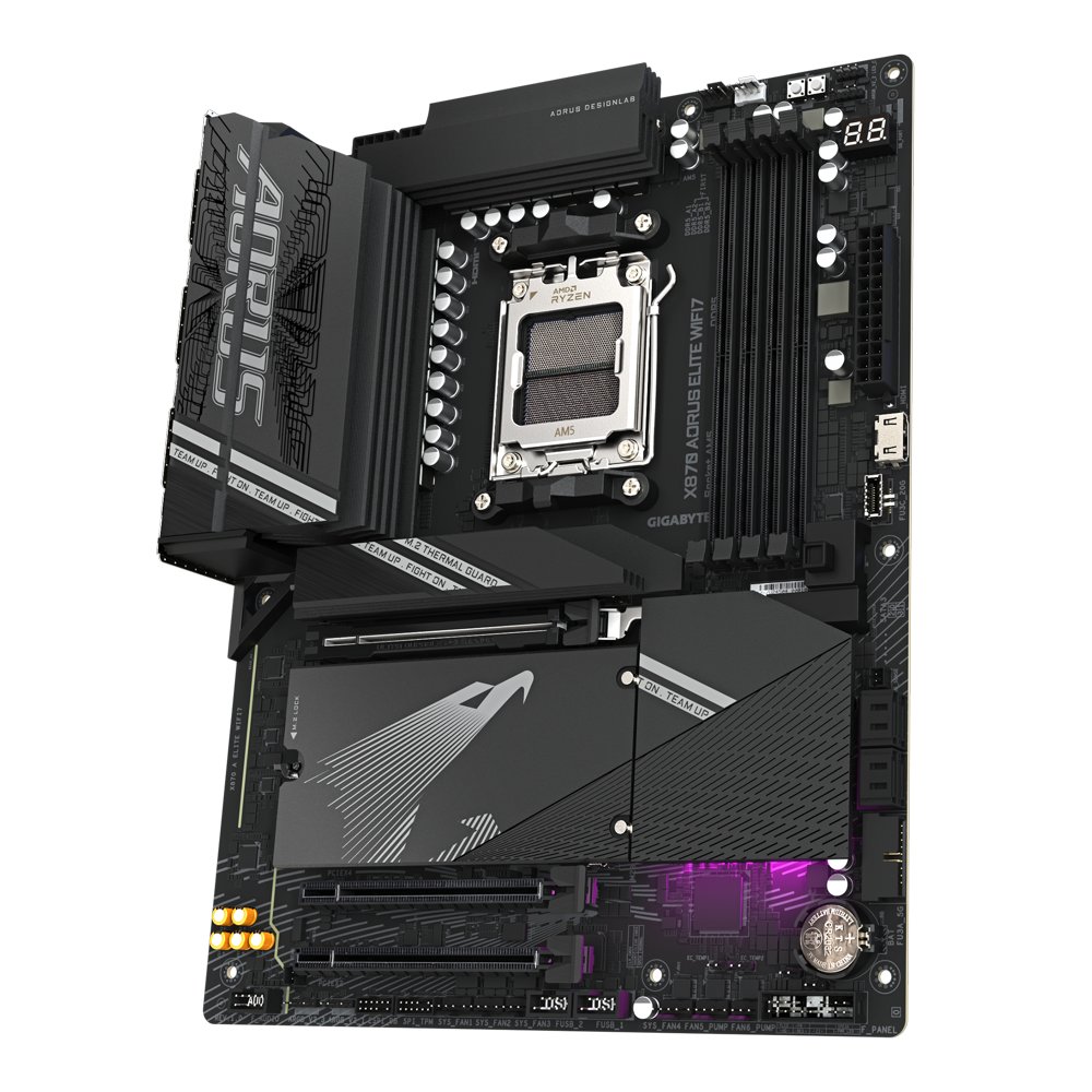 Gigabyte X870 A ELITE WIFI7 | Socket AM5 | AMD X870 | 4xDDR5 | ATX | Moederbord 3 Gigabyte X870 A ELITE WIFI7 | Socket AM5 | AMD X870 | 4xDDR5 | ATX | Moederbord - Afbeelding 3