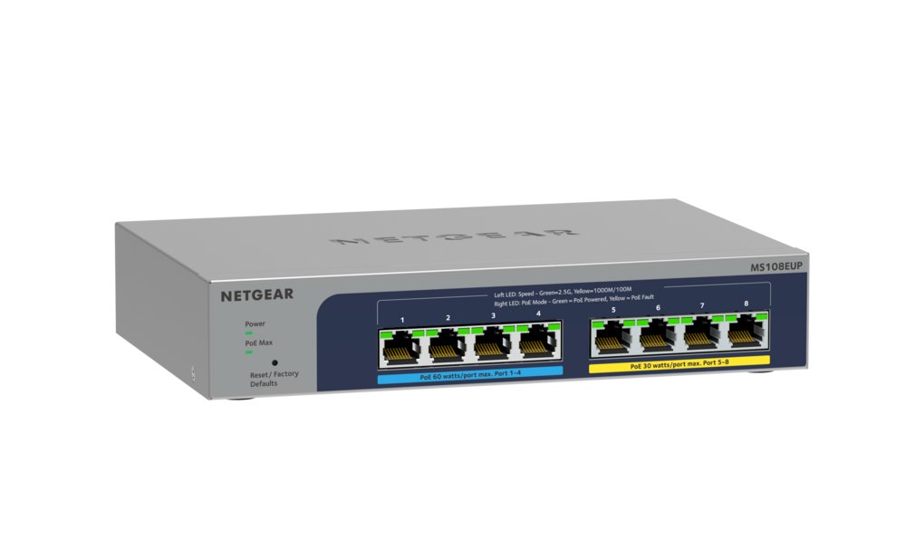 NETGEAR Ultra60 PoE++ Plus Switch | 8 Poorten | Multi-Gigabit (2.5G) Ethernet 3 NETGEAR Ultra60 PoE++ Plus Switch | 8 Poorten | Multi-Gigabit (2.5G) Ethernet - Afbeelding 3