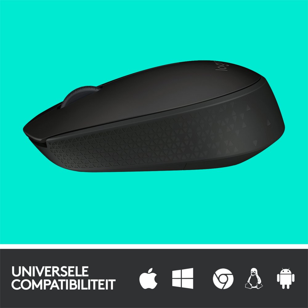 Logitech M171 | Draadloze Muis | Links- en Rechtshandig | RF | 1000 DPI | Zwart 5 Logitech M171 | Draadloze Muis | Links- en Rechtshandig | RF | 1000 DPI | Zwart - Afbeelding 5