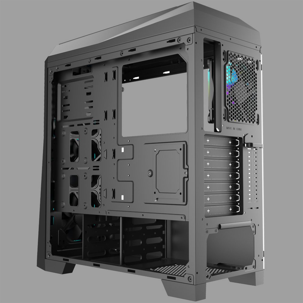 Azza Chroma 410A RGB | Midi Tower Case | Zwart 7 Azza Chroma 410A RGB | Midi Tower Case | Zwart - Afbeelding 7