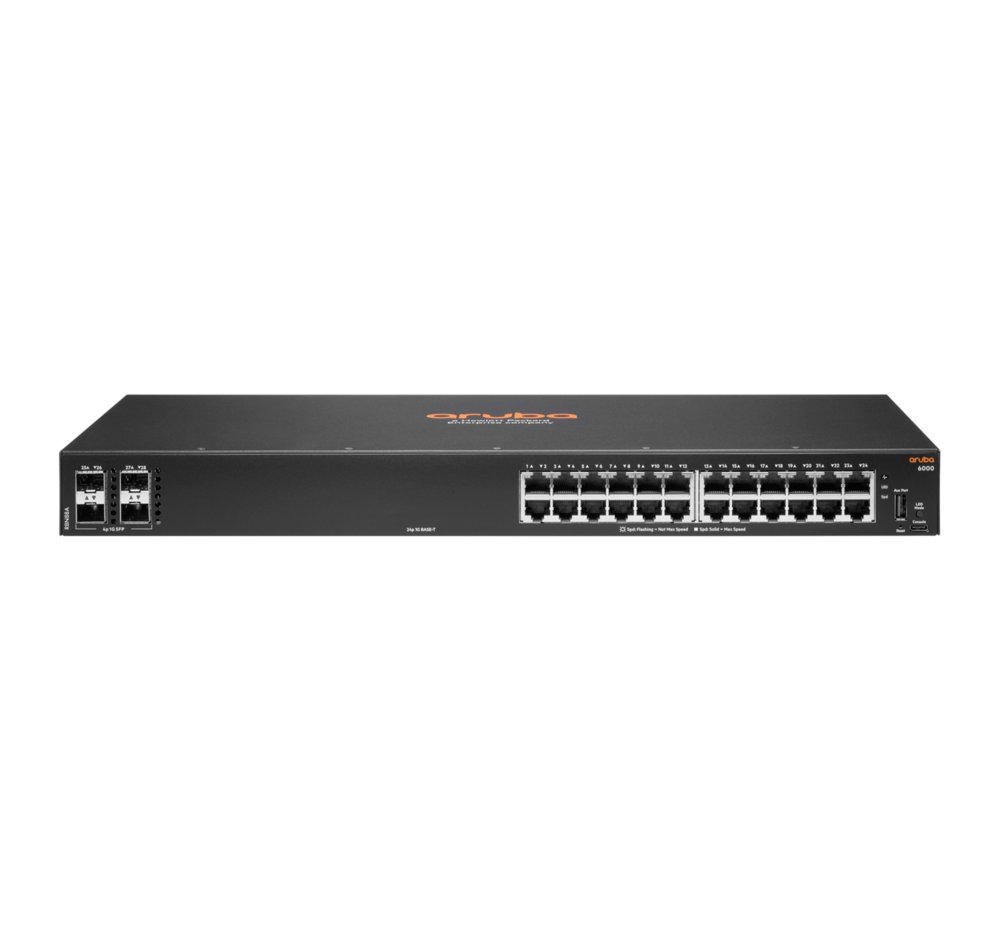 Hewlett Packard Enterprise Aruba 6000 24G 4SFP | Managed L3 Switch | Gigabit Ethernet (10/100/1000) | 1U 1 Hewlett Packard Enterprise Aruba 6000 24G 4SFP | Managed L3 Switch | Gigabit Ethernet (10/100/1000) | 1U