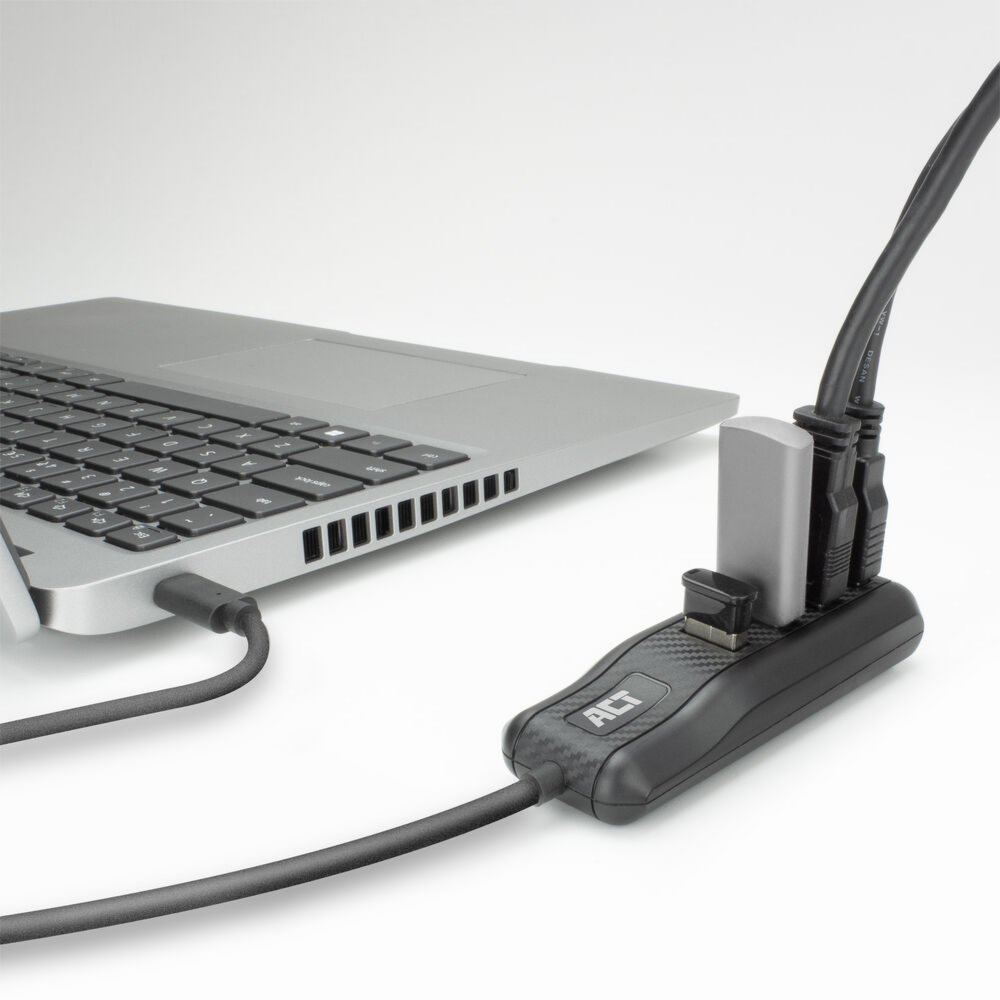 ACT AC6420 | USB 3.2 Gen 1 (3.1 Gen 1) Type-C Interface Hub | 5000 Mbit/s | Zwart 3 ACT AC6420 | USB 3.2 Gen 1 (3.1 Gen 1) Type-C Interface Hub | 5000 Mbit/s | Zwart - Afbeelding 3