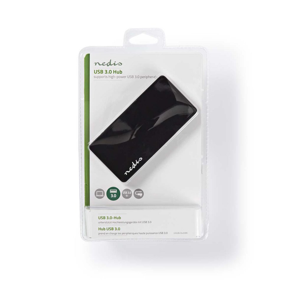 Nedis UHUBU3420BK | Interface Hub USB 3.2 Gen 1 (3.1 Gen 1) Micro-B | Zwart 4 Nedis UHUBU3420BK | Interface Hub USB 3.2 Gen 1 (3.1 Gen 1) Micro-B | Zwart - Afbeelding 4