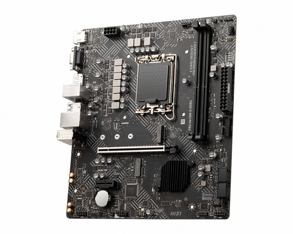 MSI PRO H610M-G | Socket LGA 1700 | Intel H610 | 2xDDR4 | Micro-ATX | Moederbord 2 MSI PRO H610M-G | Socket LGA 1700 | Intel H610 | 2xDDR4 | Micro-ATX | Moederbord - Afbeelding 2