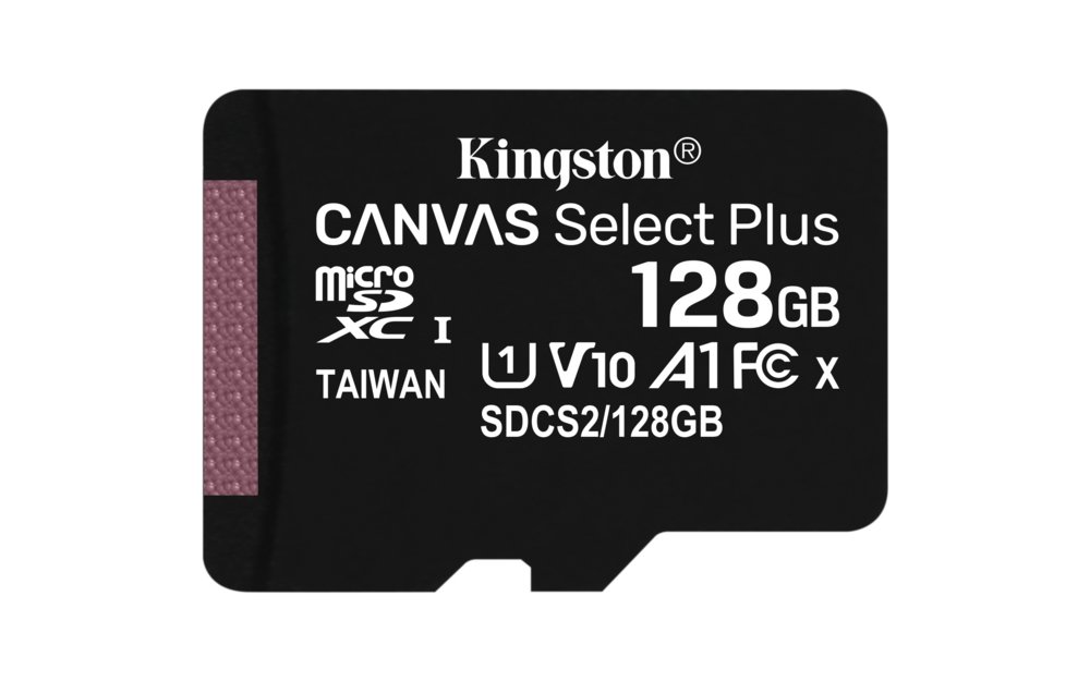 Kingston Canvas Select Plus | MicroSDXC | 128GB | Class 10 | UHS-I U1 1 Kingston Canvas Select Plus | MicroSDXC | 128GB | Class 10 | UHS-I U1
