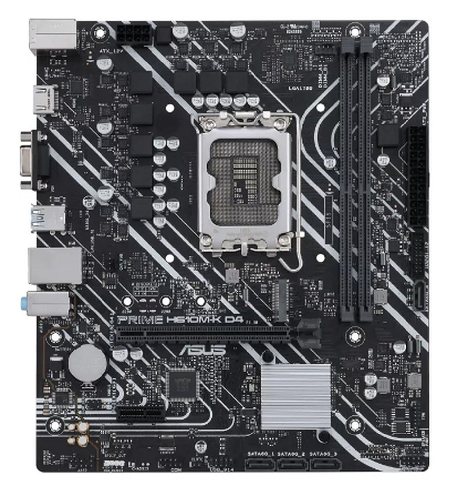 ASUS PRIME H610M-K | Socket LGA 1700 | Intel H610 | 2xDDR4 | Micro-ATX | Moederbord 1 ASUS PRIME H610M-K | Socket LGA 1700 | Intel H610 | 2xDDR4 | Micro-ATX | Moederbord