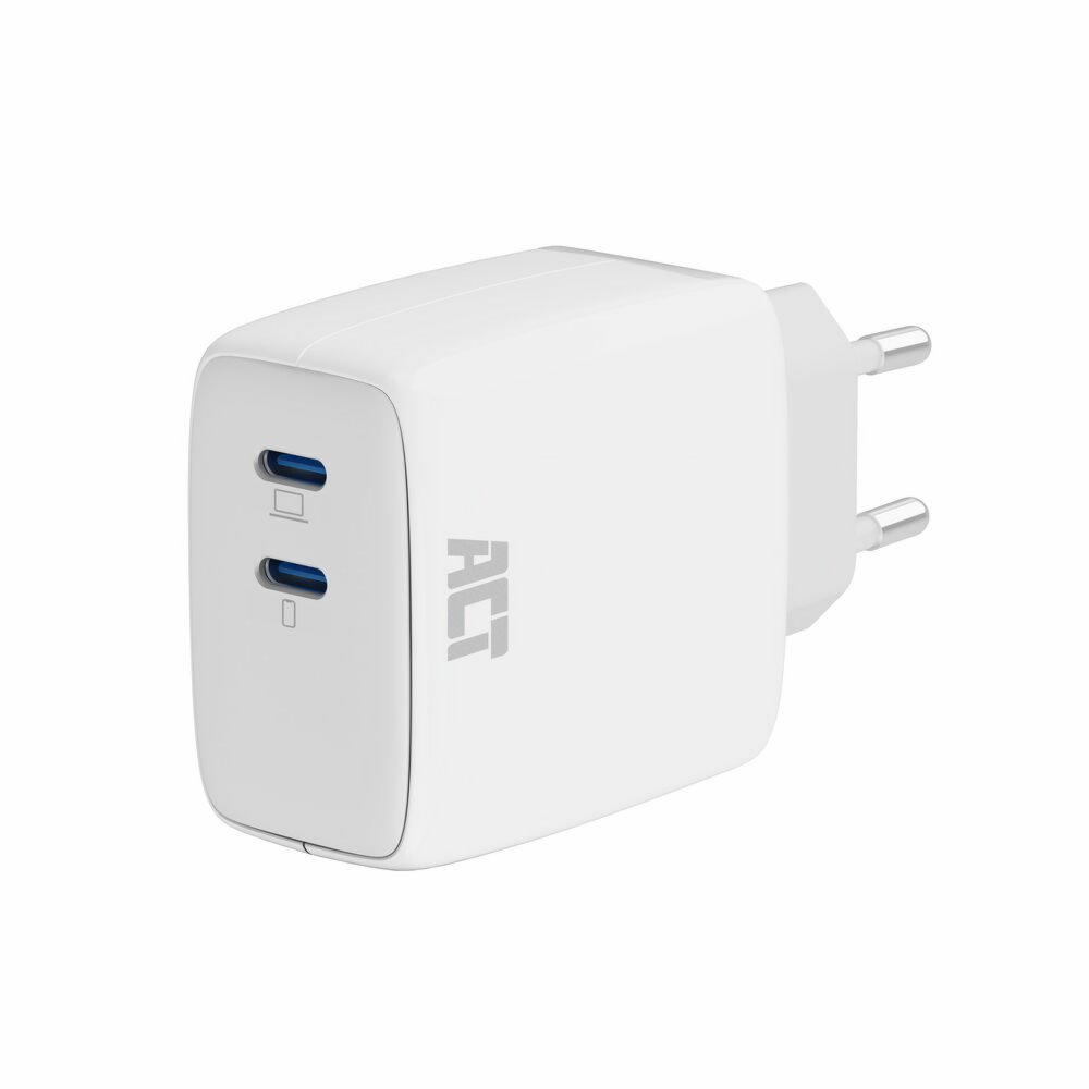 ACT AC2165 | Universele USB-C Oplader voor Mobiele Apparaten 35W | Wit | Snel Opladen 1 ACT AC2165 | Universele USB-C Oplader voor Mobiele Apparaten 35W | Wit | Snel Opladen