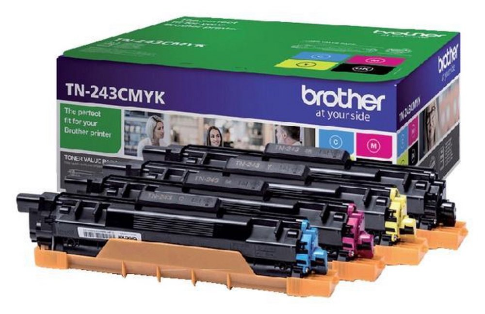 Brother TN-243CMYK | Tonercartridge | Origineel | Zwart, Cyaan, Magenta, Geel | 1 stuk 1 Brother TN-243CMYK | Tonercartridge | Origineel | Zwart