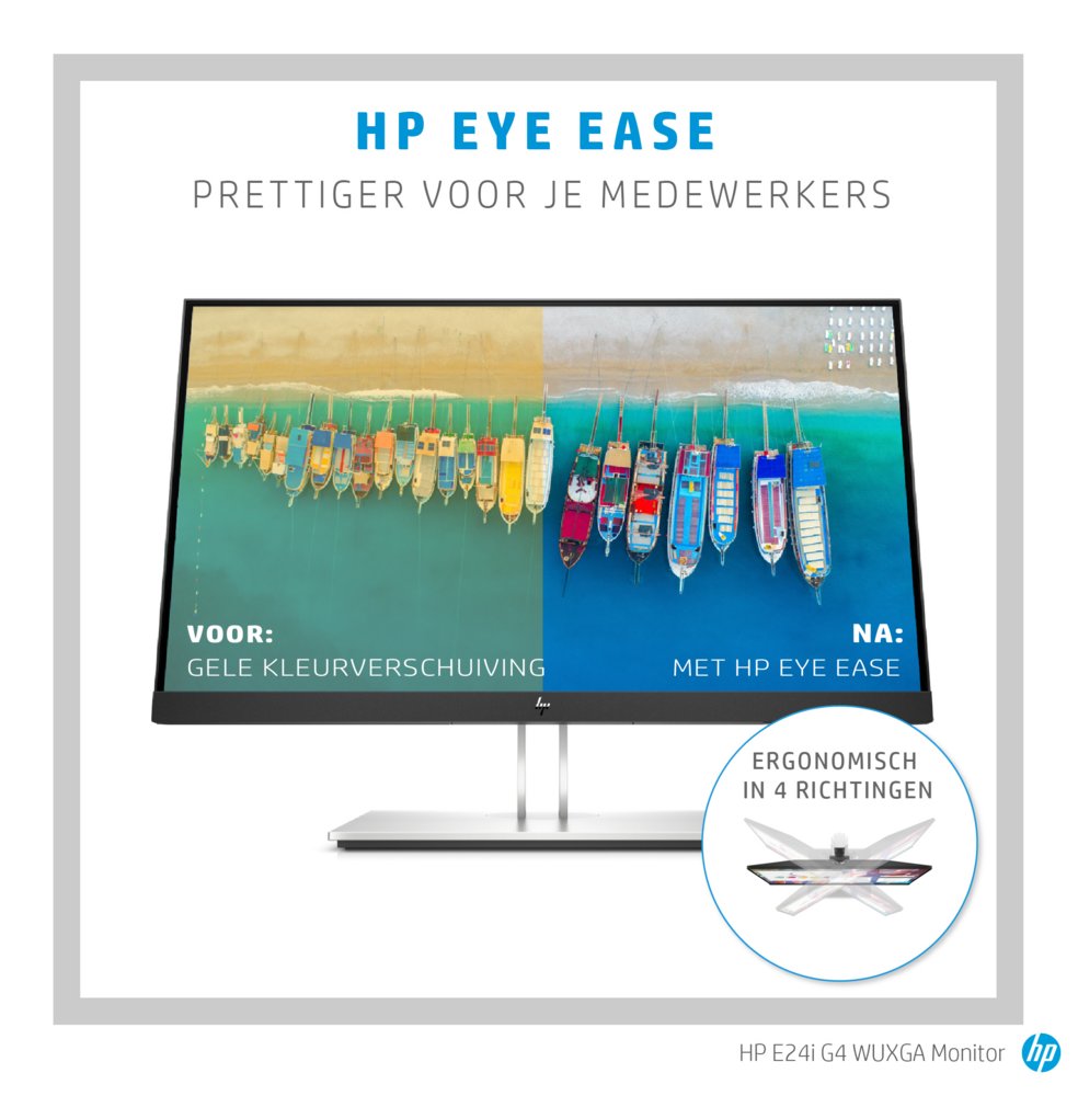HP E24i G4 24" | 1920x1200 WUXGA IPS | 60Hz | 5ms | 99% sRGB | USB Hub | Ergonomisch Verstelbaar | Monitor 6 HP E24i G4 24" | 1920x1200 WUXGA IPS | 60Hz | 5ms | 99% sRGB | USB Hub | Ergonomisch Verstelbaar | Monitor - Afbeelding 6