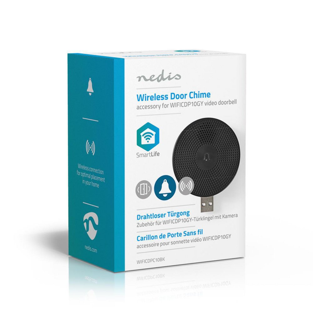 Nedis WIFICDPC10BK | Draadloze deurbelontvanger | USB-gevoed | 433 MHz | 80 dB | Zwart 7 Nedis WIFICDPC10BK | Draadloze deurbelontvanger | USB-gevoed | 433 MHz | 80 dB | Zwart - Afbeelding 7