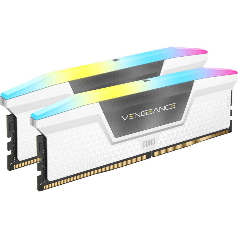 Corsair Vengeance RGB Wit | 32GB 2x16GB DDR5 | 6000MHz | DIMM | CL40 | Geheugenmodule | RAM 1 Corsair Vengeance RGB Wit | 32GB 2x16GB DDR5 | 6000MHz | DIMM | CL40 | Geheugenmodule | RAM