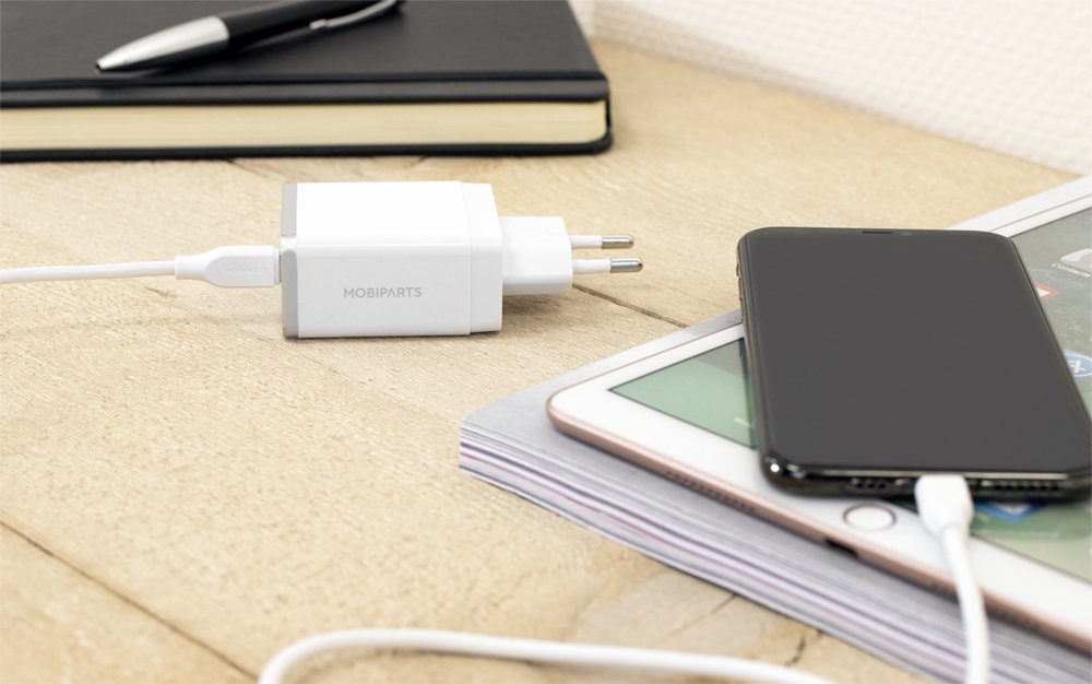 Mobiparts | USB-C naar USB-C Kabel | 2A | 1m | Wit (Bulk) 3 Mobiparts | USB-C naar USB-C Kabel | 2A | 1m | Wit (Bulk) - Afbeelding 3