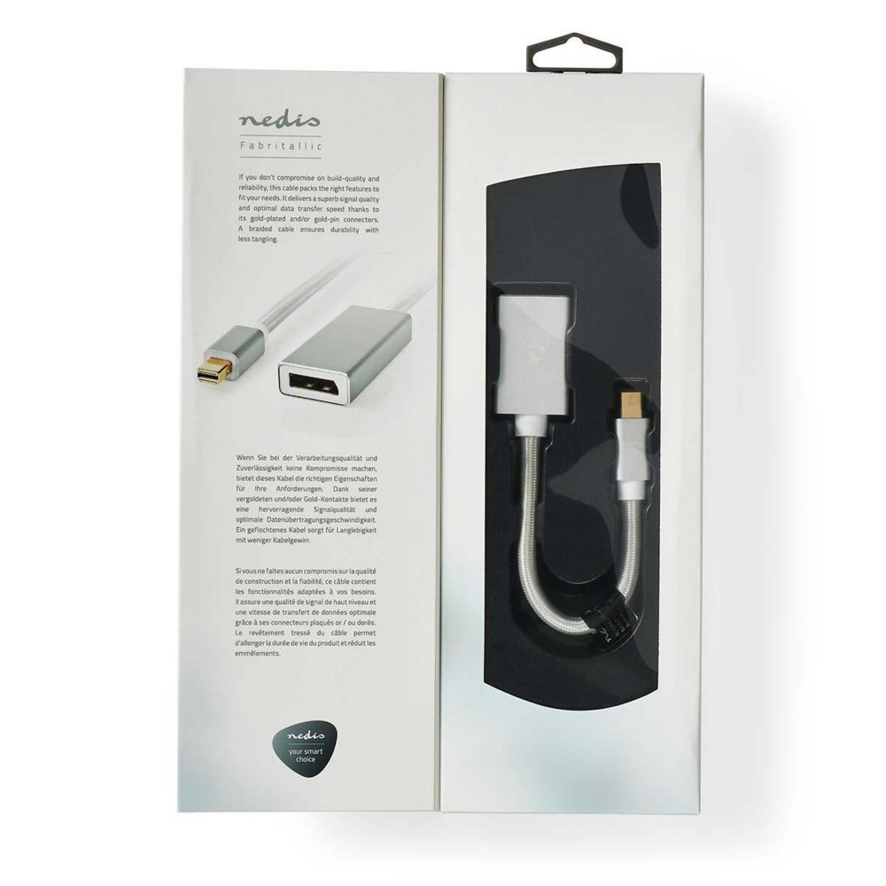 Nedis | Mini-DisplayPort naar Displayport 4K Adapter | Wit 7 Nedis | Mini-DisplayPort naar Displayport 4K Adapter | Wit - Afbeelding 7