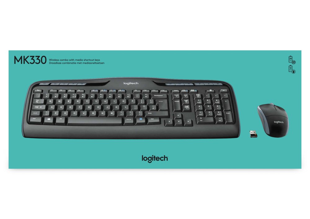 Logitech MK330 | Draadloze Muis en Toetsenbordcombo | QWERTY 4 Logitech MK330 | Draadloze Muis en Toetsenbordcombo | QWERTY - Afbeelding 4