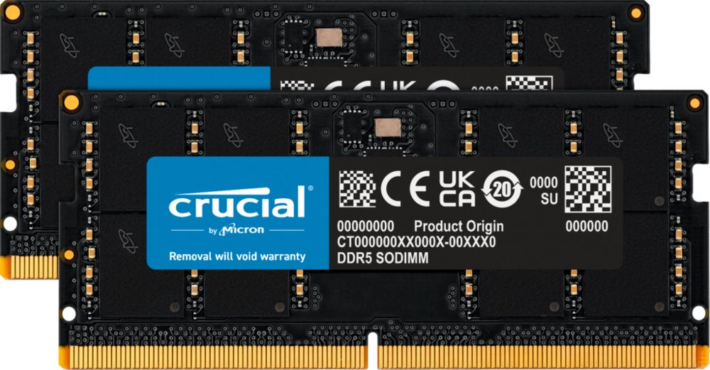 Crucial | 64GB 2x32GB DDR5 | 4800MHz | SODIMM | CL40 | Geheugenmodule | RAM 1 Crucial | 64GB 2x32GB DDR5 | 4800MHz | SODIMM | CL40 | Geheugenmodule | RAM