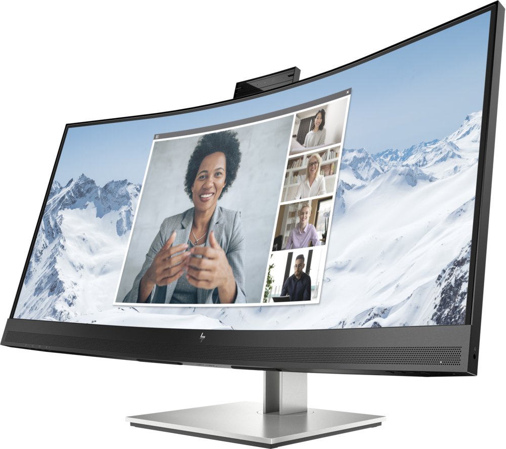 HP E34m G4 34" | 3440x1440 VA | 75Hz | Curved | USB-C | Webcam, Microphone & Speakers | Conferencing Monitor | Ergonomic Design 2 Microphone & Speakers | Conferencing Monitor | Ergonomic Design